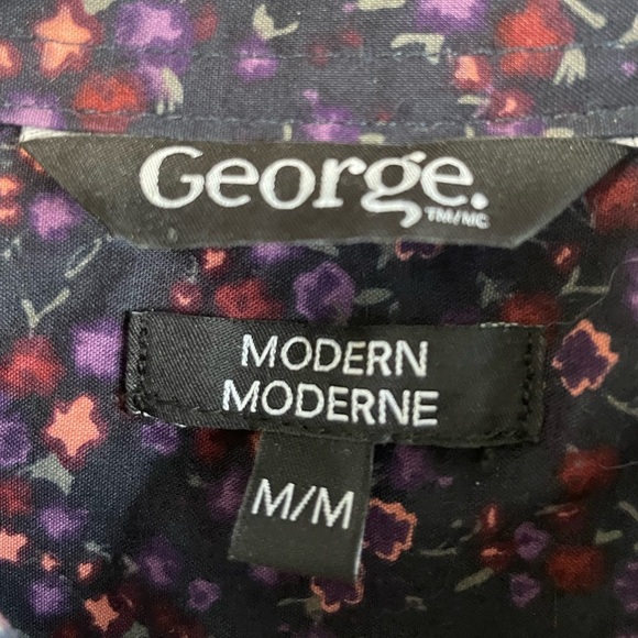 George Men's  Long Sleeve Soft Washed Poplin Shirt - Picture 7 of 10